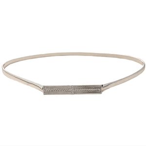 Textured Buckle Ultra Stretchy Skinny Belt